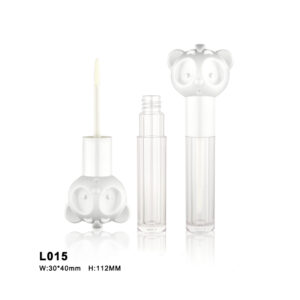 white cartoon panda cap lip gloss case