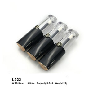 triangular black transparent lip gloss tube