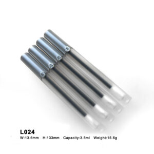 round blue cap lip gloss packaging