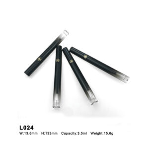 round graident black lip gloss packaging