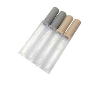 square transparent lip gloss tube with round colorful cap