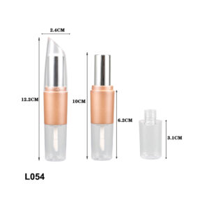 double-end pearl color lip gloss case