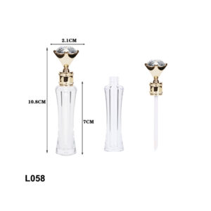 scepter shape transparent lip gloss tube