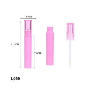 cylindrical pink lip gloss tube