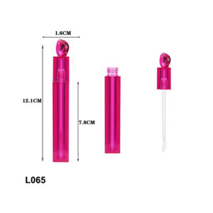 round berry red lip gloss packaging