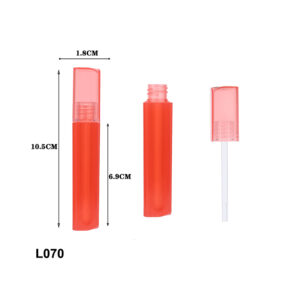 square orange lip gloss tube