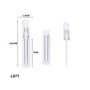 round silver lip gloss tube