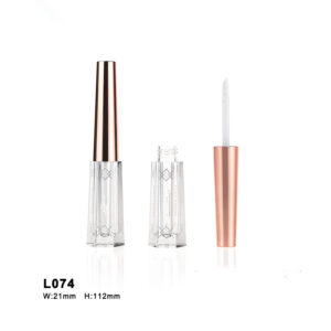 conical golden cap lip gloss tube