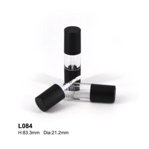 black transparent lip gloss tube