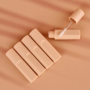 round frosted pink lip gloss case