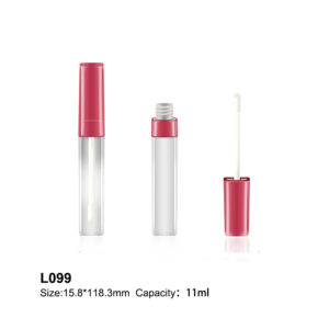 square red transparent lip gloss container