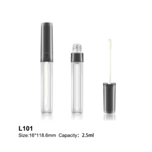 square black transparent lip gloss container