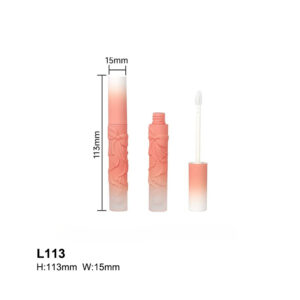 gradient pink bowknot lip gloss packaging