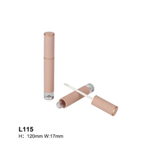 round frosted lip gloss tube