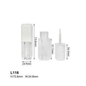 square white lip gloss packaging