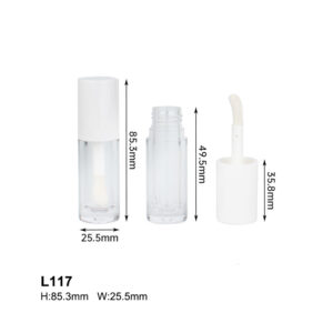 round white lip gloss tube