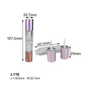 double-end purple lip gloss packaging