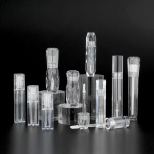 hexagonal transparent lip gloss tube