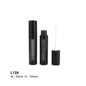 round black lip gloss tube