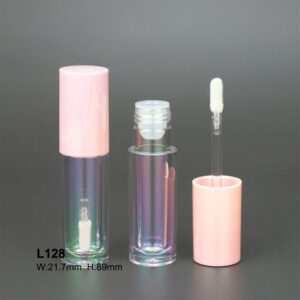 round pink injection bottle lip gloss tube
