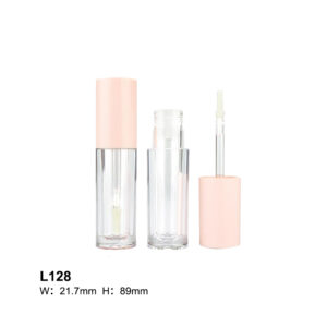 round pink injection bottle lip gloss tube