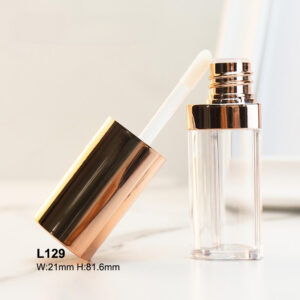 heart shape golden lip gloss container