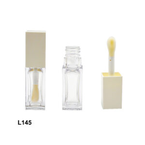 square grey transparent lip gloss container