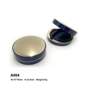 round silver blue air cushion case