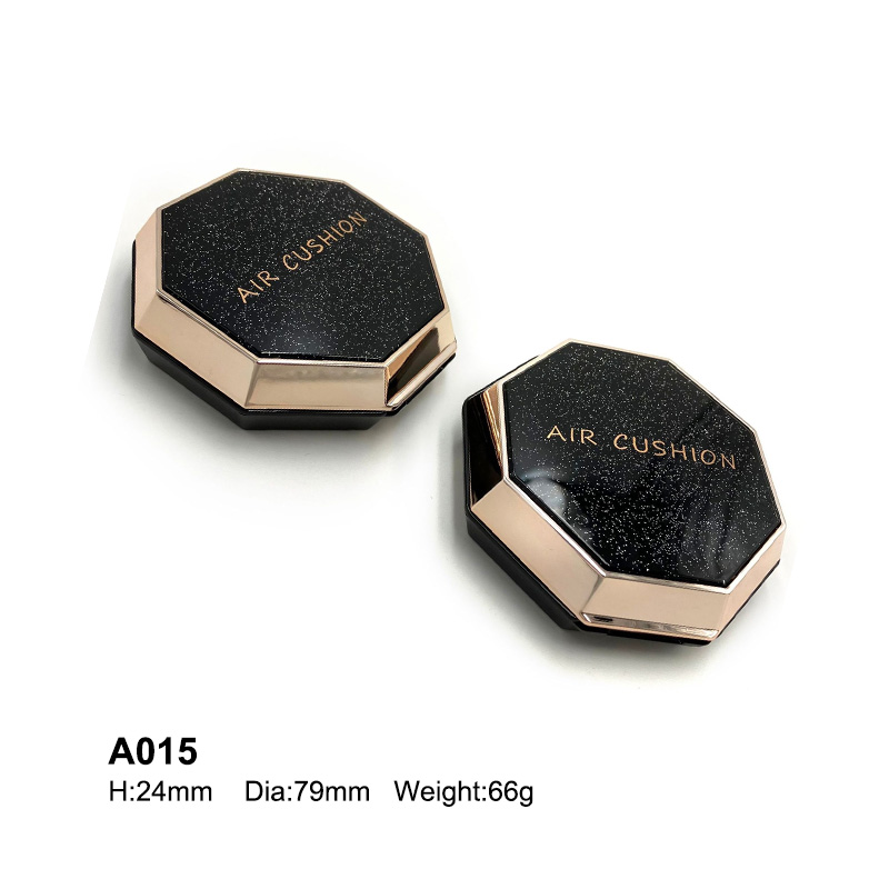 octagonal black golden air cushion case