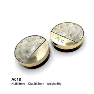 round golden air cushion case with custom print