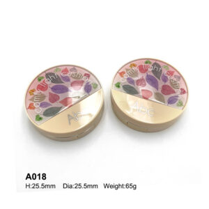 round golden air cushion case with custom print