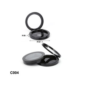 round black transparent windows compact powder packaing
