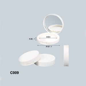 round white compact powder container