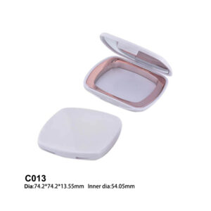square white compact powder case