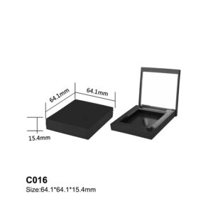 square black compact powder case