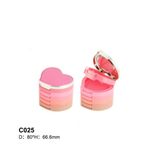 heart shape multi-layer compact powder container