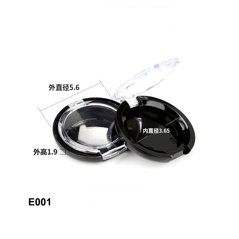 round black eyeshadow case