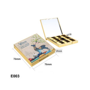 square golden nine colors eyeshadow container
