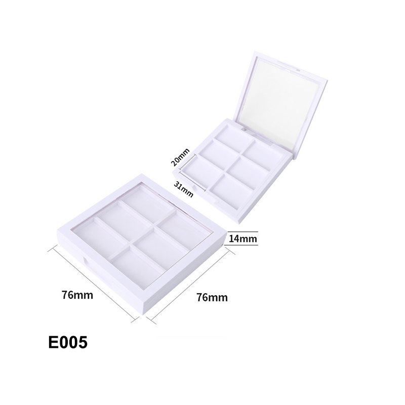 square white six colors eyeshadow case