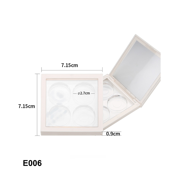 square pink four colors eyeshadow case