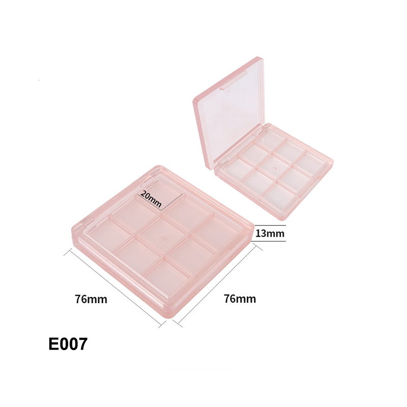 square pink nine colors eyeshadow case