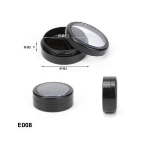 round black three colors eyeshadow packaging