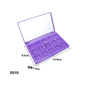 rectangular purple fifteen colors eyeshadow case