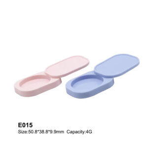 rectangular round corner blue eyeshadow case