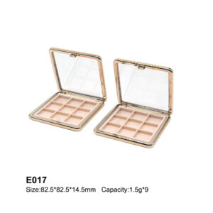 square rose golden nine colors eyeshadow case