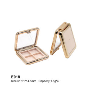 square rose golden four colors eyeshadow case