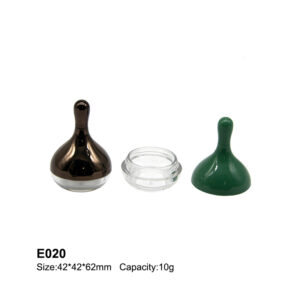 round green eyeshadow container