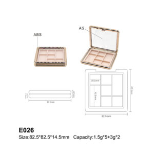 square rose golden seven colors eyeshadow case