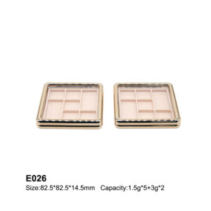 square rose golden seven colors eyeshadow case