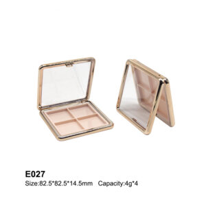 square rose golden four colors eyeshadow case